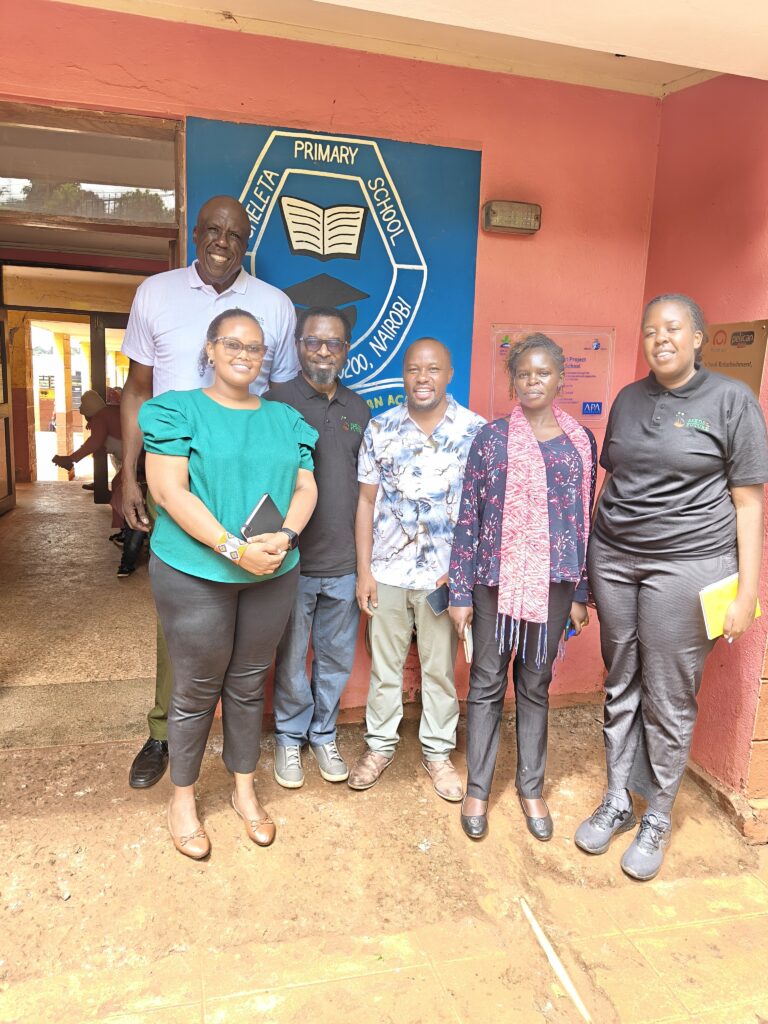This photo has Hon. Fiunifiu MCA Karura Ward, Joe and Kata from Seeds of the Future and Agatha and Keziah from KEFRI